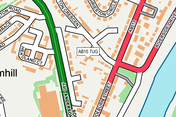 AB10 7UG map - OS OpenMap – Local (Ordnance Survey) AB10 7UG map - OS OpenMap – Local (Ordnance Survey)