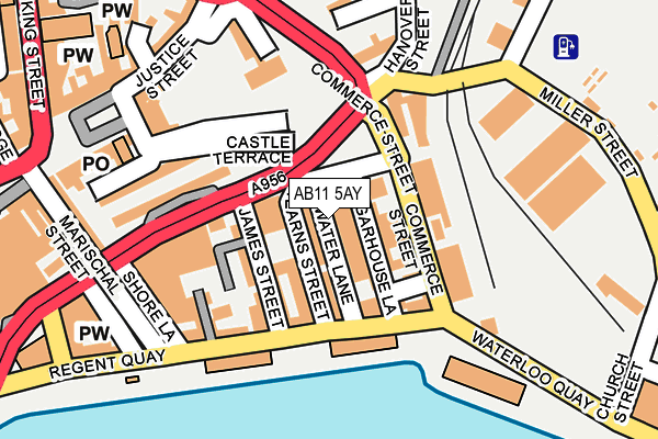 AB11 5AY map - OS OpenMap – Local (Ordnance Survey)