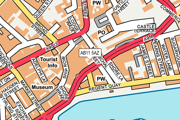 AB11 5AZ map - OS OpenMap – Local (Ordnance Survey) AB11 5AZ map - OS OpenMap – Local (Ordnance Survey)