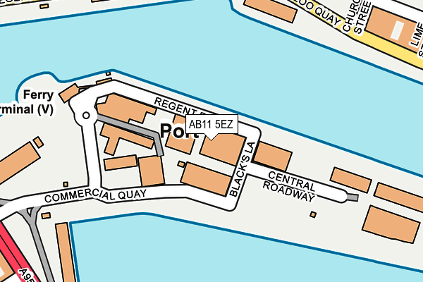 AB11 5EZ map - OS OpenMap – Local (Ordnance Survey) AB11 5EZ map - OS OpenMap – Local (Ordnance Survey)