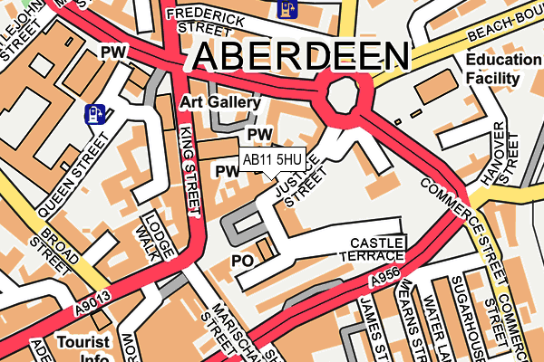AB11 5HU map - OS OpenMap – Local (Ordnance Survey) AB11 5HU map - OS OpenMap – Local (Ordnance Survey)