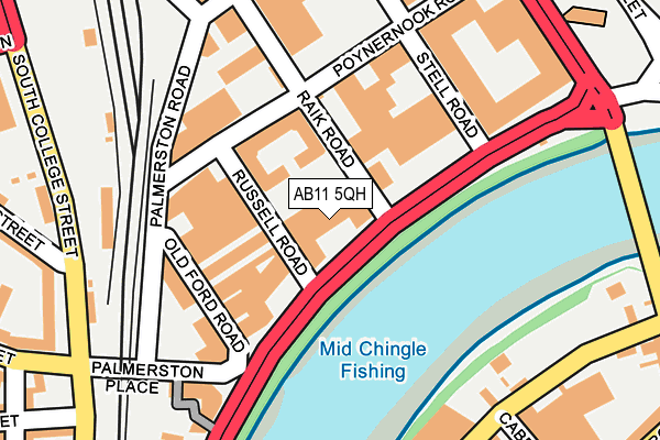 AB11 5QH map - OS OpenMap – Local (Ordnance Survey) AB11 5QH map - OS OpenMap – Local (Ordnance Survey)