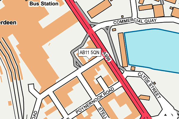 AB11 5QN map - OS OpenMap – Local (Ordnance Survey) AB11 5QN map - OS OpenMap – Local (Ordnance Survey)