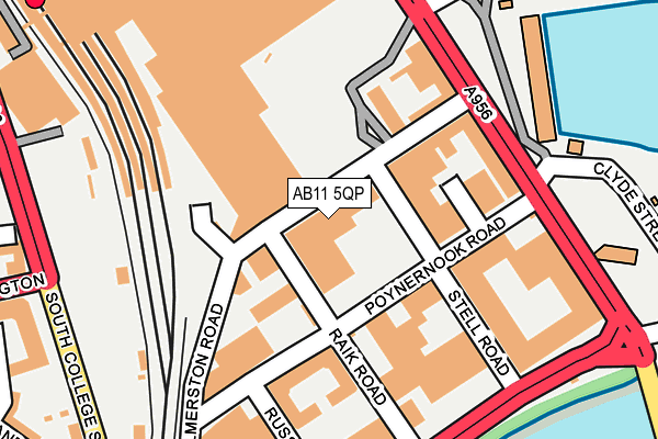 AB11 5QP map - OS OpenMap – Local (Ordnance Survey) AB11 5QP map - OS OpenMap – Local (Ordnance Survey)