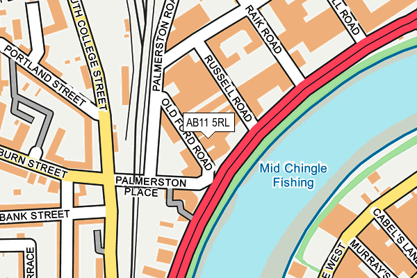 AB11 5RL map - OS OpenMap – Local (Ordnance Survey) AB11 5RL map - OS OpenMap – Local (Ordnance Survey)