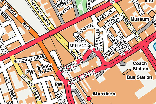 AB11 6AD map - OS OpenMap – Local (Ordnance Survey) AB11 6AD map - OS OpenMap – Local (Ordnance Survey)