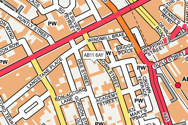 AB11 6AY map - OS OpenMap – Local (Ordnance Survey) AB11 6AY map - OS OpenMap – Local (Ordnance Survey)