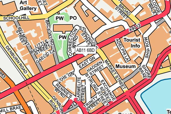 AB11 6BD map - OS OpenMap – Local (Ordnance Survey) AB11 6BD map - OS OpenMap – Local (Ordnance Survey)