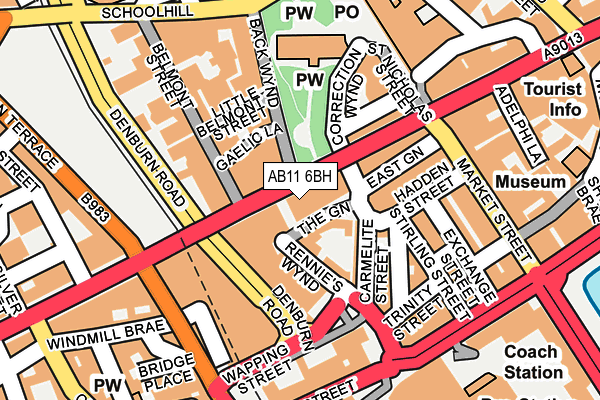 AB11 6BH map - OS OpenMap – Local (Ordnance Survey) AB11 6BH map - OS OpenMap – Local (Ordnance Survey)