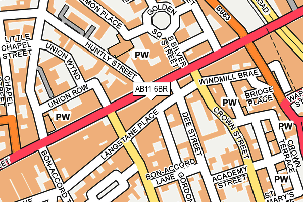AB11 6BR map - OS OpenMap – Local (Ordnance Survey) AB11 6BR map - OS OpenMap – Local (Ordnance Survey)