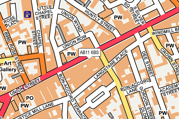 AB11 6BS map - OS OpenMap – Local (Ordnance Survey) AB11 6BS map - OS OpenMap – Local (Ordnance Survey)