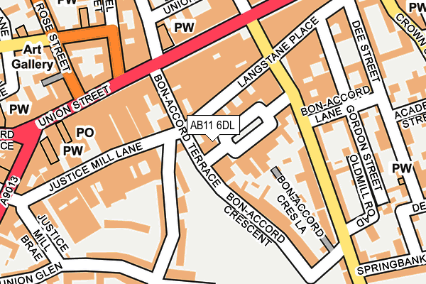 AB11 6DL map - OS OpenMap – Local (Ordnance Survey) AB11 6DL map - OS OpenMap – Local (Ordnance Survey)