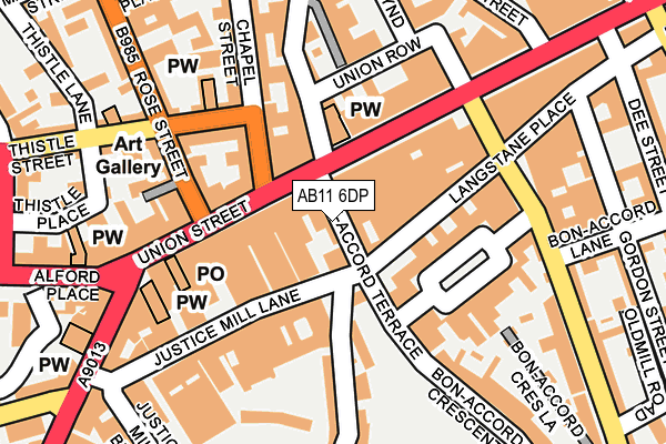 AB11 6DP map - OS OpenMap – Local (Ordnance Survey) AB11 6DP map - OS OpenMap – Local (Ordnance Survey)