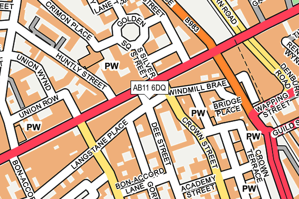 AB11 6DQ map - OS OpenMap – Local (Ordnance Survey) AB11 6DQ map - OS OpenMap – Local (Ordnance Survey)
