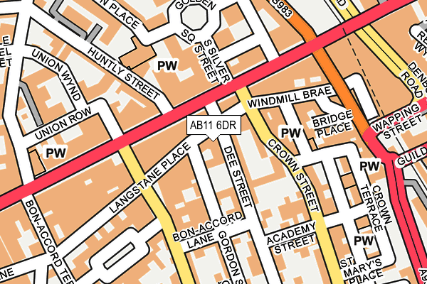 AB11 6DR map - OS OpenMap – Local (Ordnance Survey) AB11 6DR map - OS OpenMap – Local (Ordnance Survey)