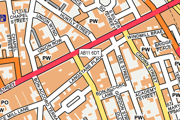 AB11 6DT map - OS OpenMap – Local (Ordnance Survey) AB11 6DT map - OS OpenMap – Local (Ordnance Survey)