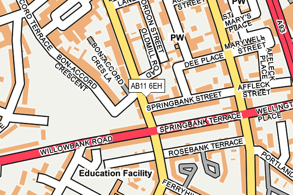 AB11 6EH map - OS OpenMap – Local (Ordnance Survey) AB11 6EH map - OS OpenMap – Local (Ordnance Survey)