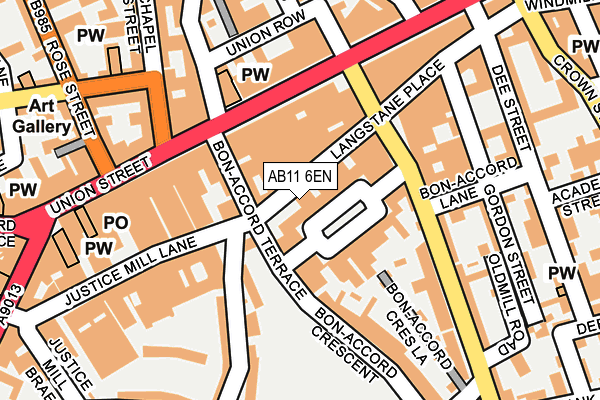 AB11 6EN map - OS OpenMap – Local (Ordnance Survey) AB11 6EN map - OS OpenMap – Local (Ordnance Survey)