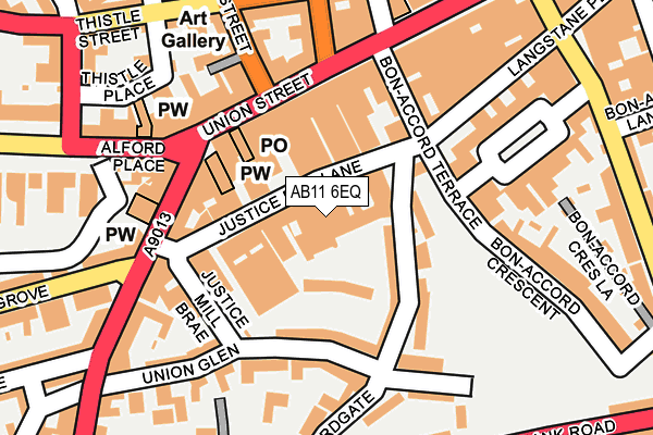 AB11 6EQ map - OS OpenMap – Local (Ordnance Survey) AB11 6EQ map - OS OpenMap – Local (Ordnance Survey)
