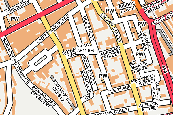 AB11 6EU map - OS OpenMap – Local (Ordnance Survey) AB11 6EU map - OS OpenMap – Local (Ordnance Survey)