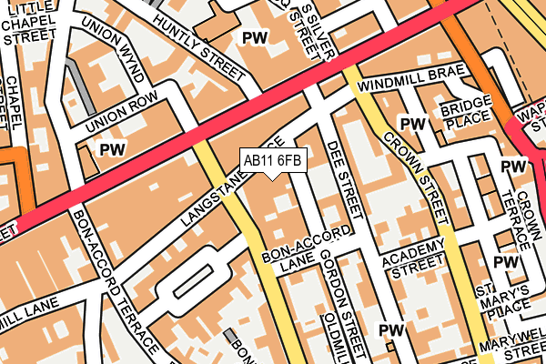 AB11 6FB map - OS OpenMap – Local (Ordnance Survey) AB11 6FB map - OS OpenMap – Local (Ordnance Survey)