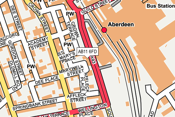 AB11 6FD map - OS OpenMap – Local (Ordnance Survey) AB11 6FD map - OS OpenMap – Local (Ordnance Survey)