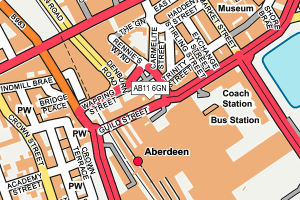 AB11 6GN map - OS OpenMap – Local (Ordnance Survey) AB11 6GN map - OS OpenMap – Local (Ordnance Survey)