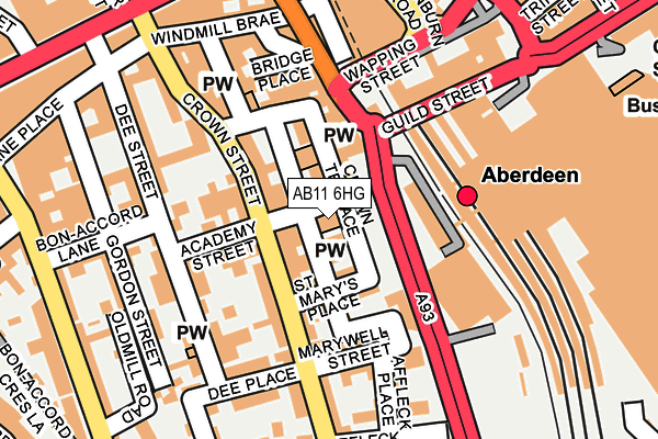 AB11 6HG map - OS OpenMap – Local (Ordnance Survey) AB11 6HG map - OS OpenMap – Local (Ordnance Survey)