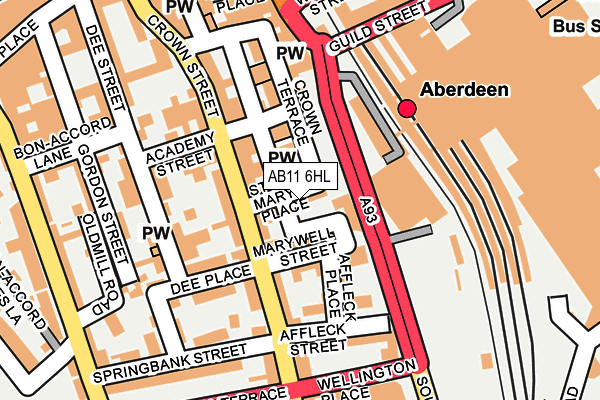 AB11 6HL map - OS OpenMap – Local (Ordnance Survey) AB11 6HL map - OS OpenMap – Local (Ordnance Survey)