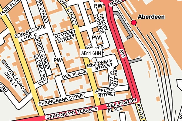 AB11 6HN map - OS OpenMap – Local (Ordnance Survey) AB11 6HN map - OS OpenMap – Local (Ordnance Survey)