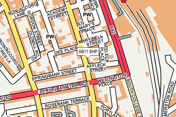 AB11 6HP map - OS OpenMap – Local (Ordnance Survey)