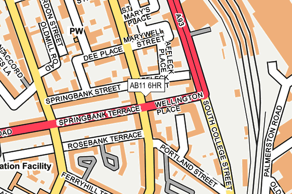 AB11 6HR map - OS OpenMap – Local (Ordnance Survey) AB11 6HR map - OS OpenMap – Local (Ordnance Survey)
