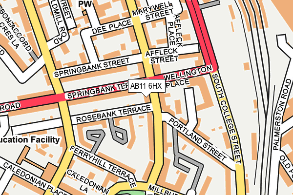 AB11 6HX map - OS OpenMap – Local (Ordnance Survey) AB11 6HX map - OS OpenMap – Local (Ordnance Survey)