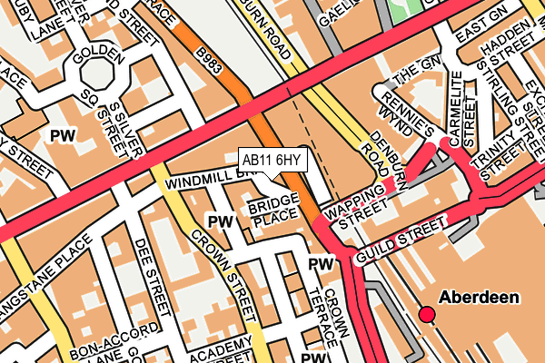 AB11 6HY map - OS OpenMap – Local (Ordnance Survey) AB11 6HY map - OS OpenMap – Local (Ordnance Survey)