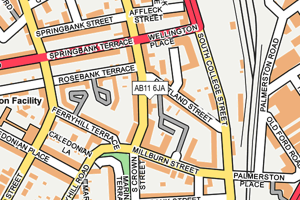 AB11 6JA map - OS OpenMap – Local (Ordnance Survey) AB11 6JA map - OS OpenMap – Local (Ordnance Survey)
