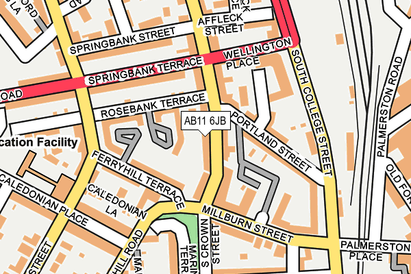AB11 6JB map - OS OpenMap – Local (Ordnance Survey) AB11 6JB map - OS OpenMap – Local (Ordnance Survey)