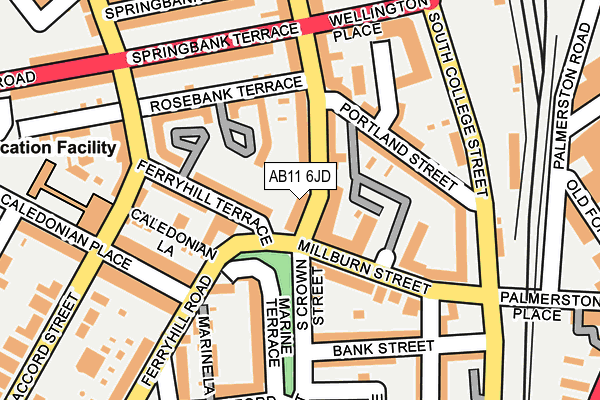 AB11 6JD map - OS OpenMap – Local (Ordnance Survey) AB11 6JD map - OS OpenMap – Local (Ordnance Survey)