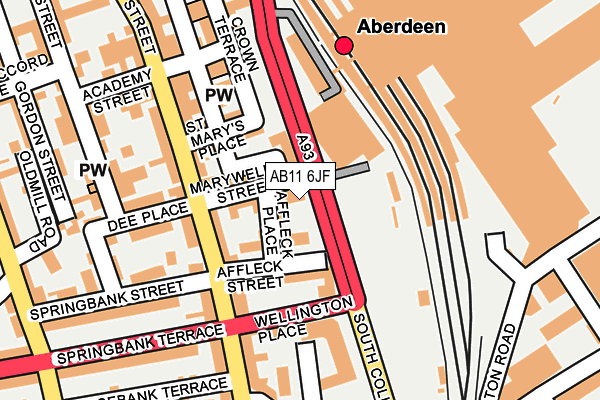 AB11 6JF map - OS OpenMap – Local (Ordnance Survey) AB11 6JF map - OS OpenMap – Local (Ordnance Survey)
