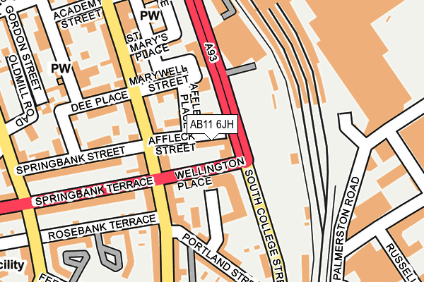 AB11 6JH map - OS OpenMap – Local (Ordnance Survey) AB11 6JH map - OS OpenMap – Local (Ordnance Survey)