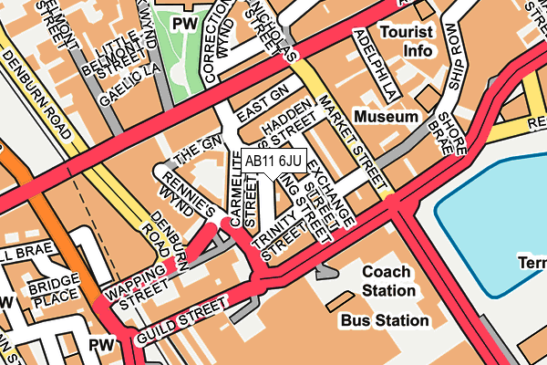 AB11 6JU map - OS OpenMap – Local (Ordnance Survey) AB11 6JU map - OS OpenMap – Local (Ordnance Survey)