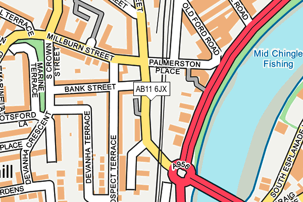 AB11 6JX map - OS OpenMap – Local (Ordnance Survey) AB11 6JX map - OS OpenMap – Local (Ordnance Survey)