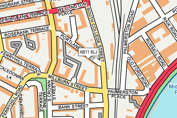 AB11 6LJ map - OS OpenMap – Local (Ordnance Survey) AB11 6LJ map - OS OpenMap – Local (Ordnance Survey)