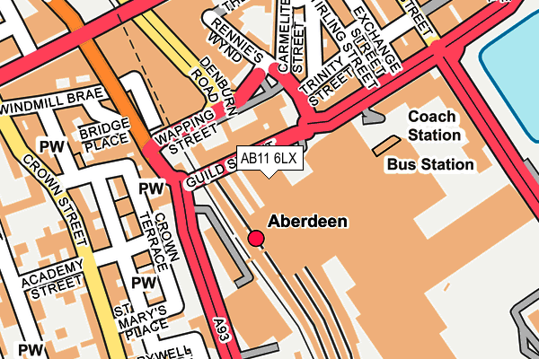 AB11 6LX map - OS OpenMap – Local (Ordnance Survey) AB11 6LX map - OS OpenMap – Local (Ordnance Survey)