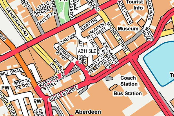 AB11 6LZ map - OS OpenMap – Local (Ordnance Survey) AB11 6LZ map - OS OpenMap – Local (Ordnance Survey)