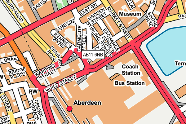AB11 6NB map - OS OpenMap – Local (Ordnance Survey) AB11 6NB map - OS OpenMap – Local (Ordnance Survey)