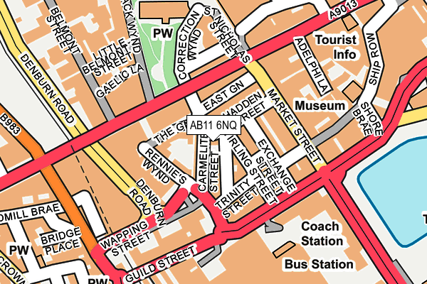 AB11 6NQ map - OS OpenMap – Local (Ordnance Survey) AB11 6NQ map - OS OpenMap – Local (Ordnance Survey)
