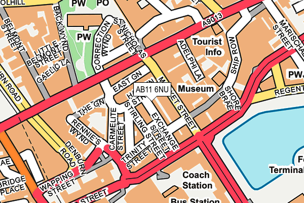 AB11 6NU map - OS OpenMap – Local (Ordnance Survey) AB11 6NU map - OS OpenMap – Local (Ordnance Survey)