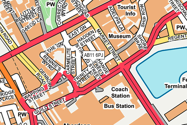 AB11 6PJ map - OS OpenMap – Local (Ordnance Survey) AB11 6PJ map - OS OpenMap – Local (Ordnance Survey)