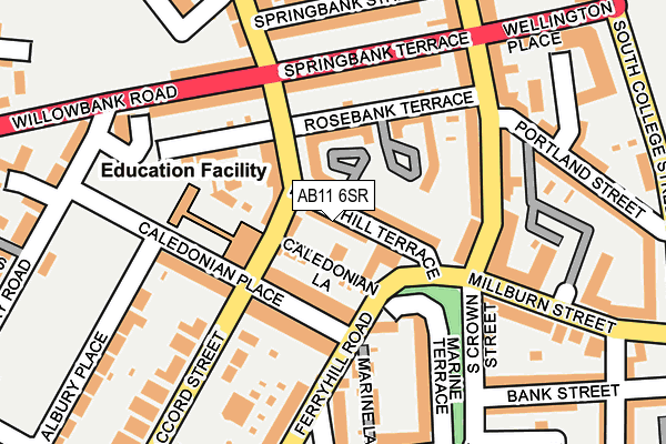 AB11 6SR map - OS OpenMap – Local (Ordnance Survey) AB11 6SR map - OS OpenMap – Local (Ordnance Survey)