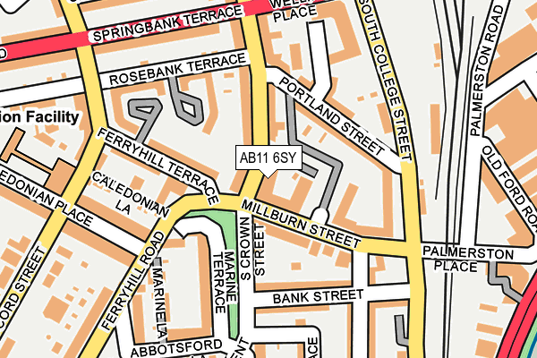 AB11 6SY map - OS OpenMap – Local (Ordnance Survey) AB11 6SY map - OS OpenMap – Local (Ordnance Survey)